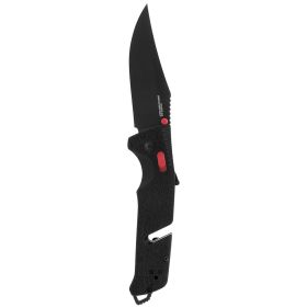 Sog Trident At 3.7" Folding Pocket Knife (Black & Red)