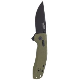 Sog Sog-Tac Xr 3.39" Folding Pocket Knife (Od Green )