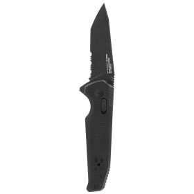 Sog Vision Xr Partially Serrated 3.36" Folding Pocket Knife (Black)
