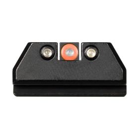 Night Fision Tritium Sights For Cz-Usa P-07/P-09 - Orange Tritium Front Ring / Tritium Black Ring Re