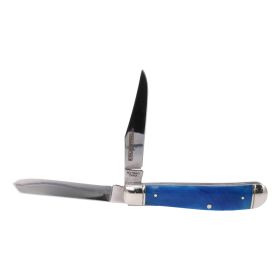 Cold Steel Dual-Blade Mini Trapper Folding Pocket Knife (Blue Bone)