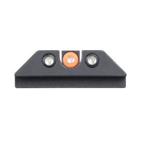 Night Fision Tritium Night Sights For Glock 17/19/34/43/48 - Orange Front Ring/U-Notch Black Rear Ri