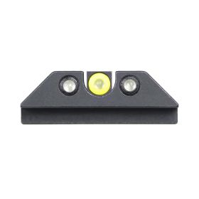 Night Fision Tritium Night Sights For Glock 17/19/34/43/48 - Yellow Front Ring/U Notch Black Rear Ri