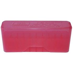Mtm Slip-Top Rifle Ammo Box 20 Round (Clear Red)