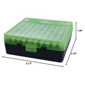 Mtm Flip-Top Pistol Ammo Case 9Mm/380 Acp 100 Round (Green)