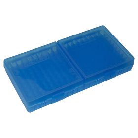 Mtm Flip-Top Pistol Ammo Case 9Mm/380 Acp 200 Round (Clear Blue)