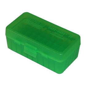 Mtm Flip-Top Pistol Ammo Case 38 Sp/357 50 Round (Clear Green)