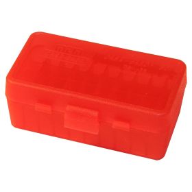 Mtm Flip-Top Pistol Ammo Case 38 Sp/357 50 Round (Clear Red)