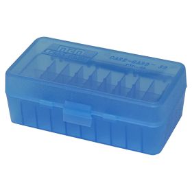 Mtm Ammo Box 50 Round Flip-Top 41 44 45 Lc Clr Blue