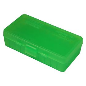 Mtm Flip-Top Pistol Ammo Case 10Mm/40 S&W/45 Acp 50 Round (Clear Green)