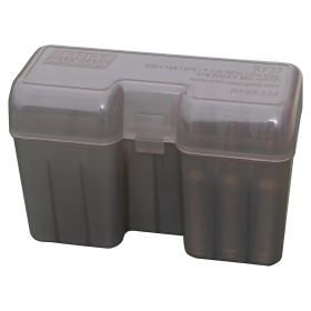 Mtm Flip-Top Magnum Rifle Ammo Box 22 Round (Clear Smoke)
