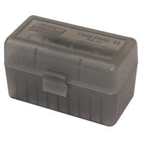 Mtm Flip-Top Rifle Ammo Box 50 Round (Clear Smoke)