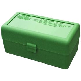 Mtm Flip-Top Large Rifle Ammo Box 50 Round (Green)