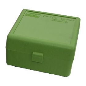 Mtm Rifle Ammo Box 100 Round Flip-Top 223 204 Ruger 6X47 (Solid Green)