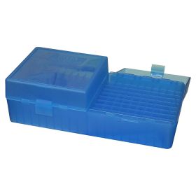 Mtm Flip-Top Rifle Ammo Box 200 Round (Clear Blue)