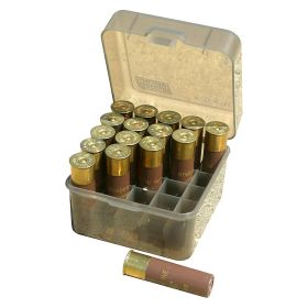 Mtm Shotshell Box 25 Round Flip-Top 10 12 Gauge Up To 3.5" (Clear Smoke)