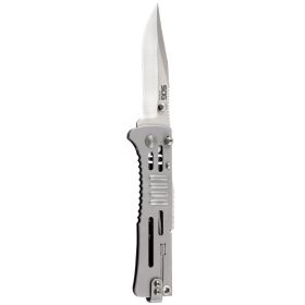Sog Slimjim Folding Knife (Silver Straight Edge)