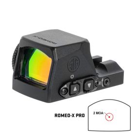 Sig Sauer Romeo-X Pro Reflex Sight Pistol-Mounted Red Dot Sight With 15 Illumination Settings Black