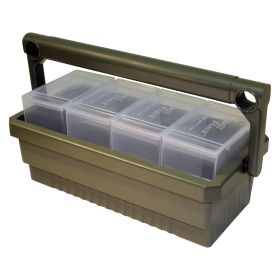 Mtm Mtm Shotshell Box Caddy - With 4 Each Ss25-00 (Army Green)
