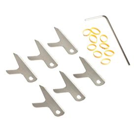 Swhacker #203 Broadhead Replacement Blades & Extra Shrink Tubing 100 Grain (6-Pack)