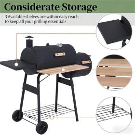 Black Charcoal Barbecue Grill Backyard Picnic Cookware Portable Outdoor Cooking Equipment