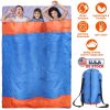 Fresh Fab Finds 3 People Sleeping Bag for Adult Kids Lightweight Water Resistant Camping Cotton Liner Cold Warm Weather Indoor Outdoor Use 3 Season wi