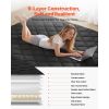 Japanese Tatami Mat, Queen Size Foldable Japanese Tatami Mattress, Futon Mattress with Storage Bag & Fastener, 9-Layer Floor Mat for Sleeping, Dorm